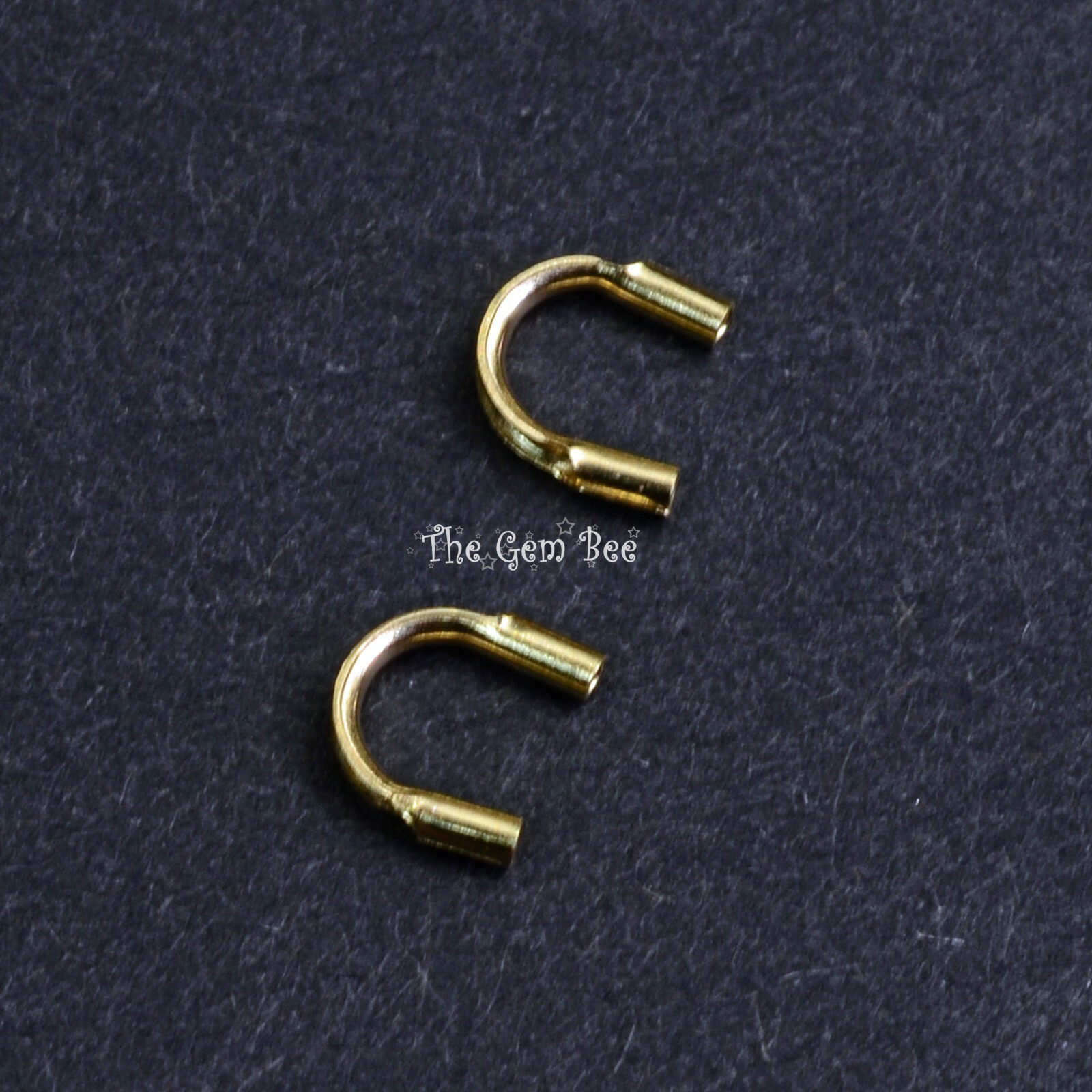 14K Solid Yellow Gold Wire Guard Cord Cover Protector Stringing Finding 0.6mm