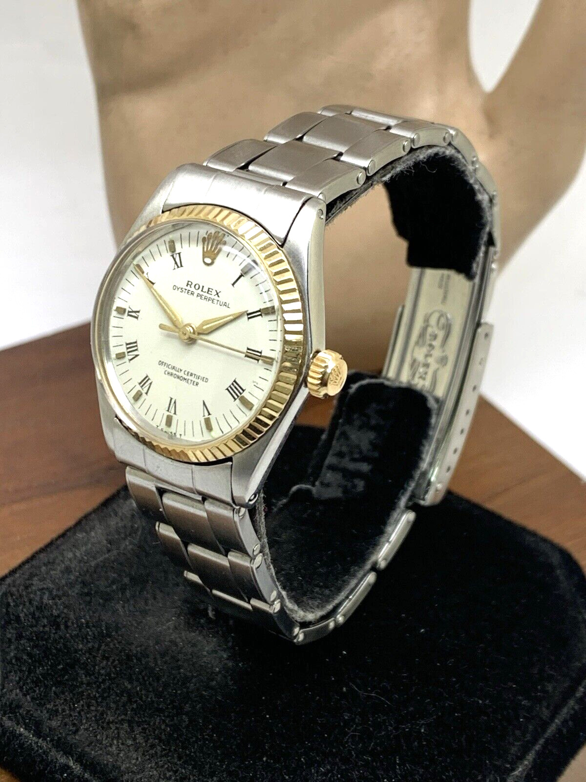 Rolex Speedking Oyster Perpetual 6430 Watch Swiss Wind Steel 14k Bezel 30mm