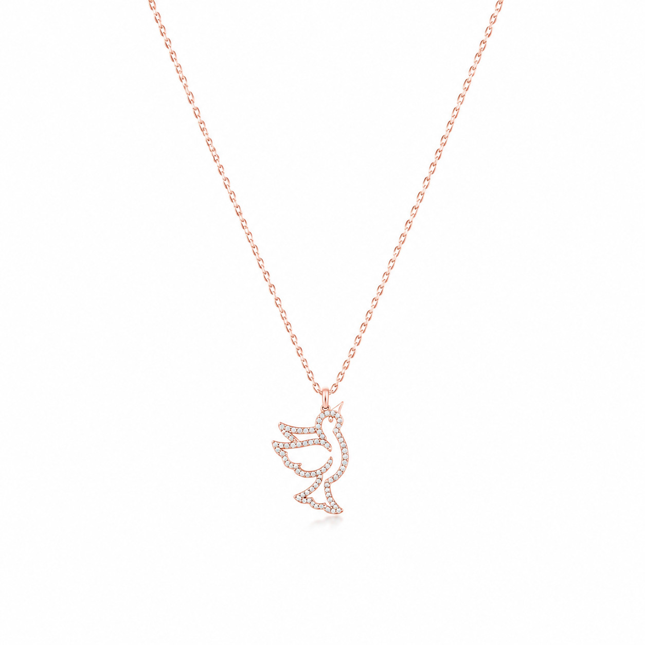 0.30Ct Round Moissanite Pendant Necklace Whit 18″ Chain in 925 Silver for Women
