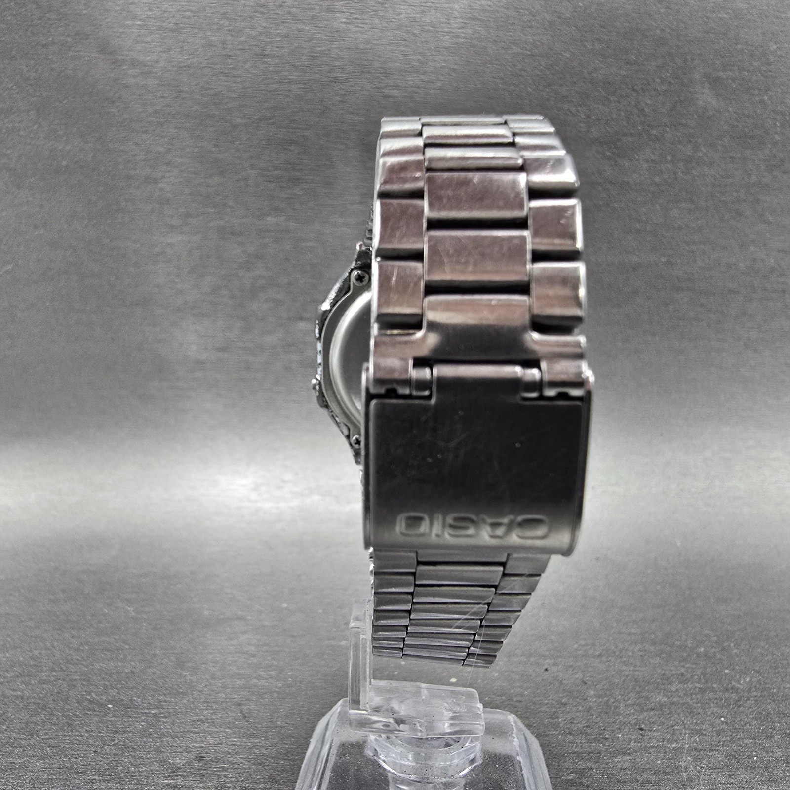 Casio A168 Illuminator Watch Men 36mm Digital Silver Tone Alarm Chrono New BattQ