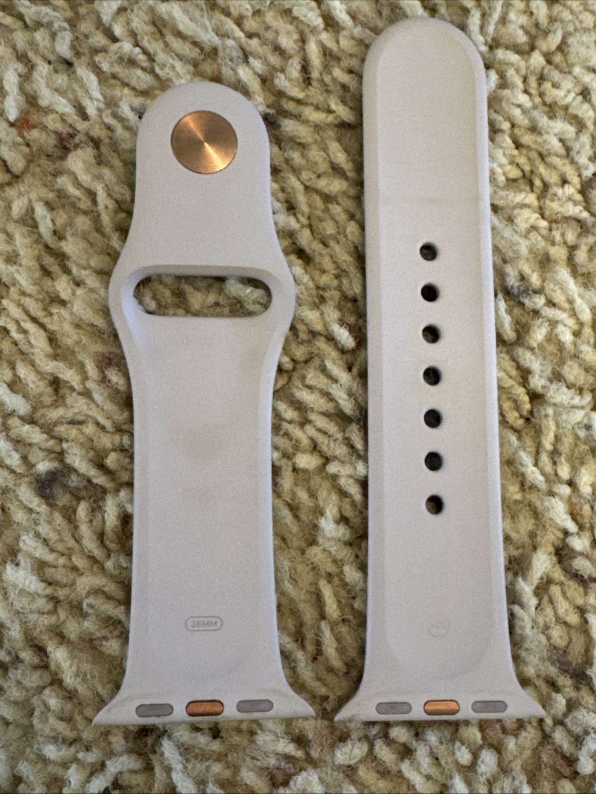 RARE Lavender Rose Gold Pin Genuine Apple Sport Band 38mm Watch Strap S/M