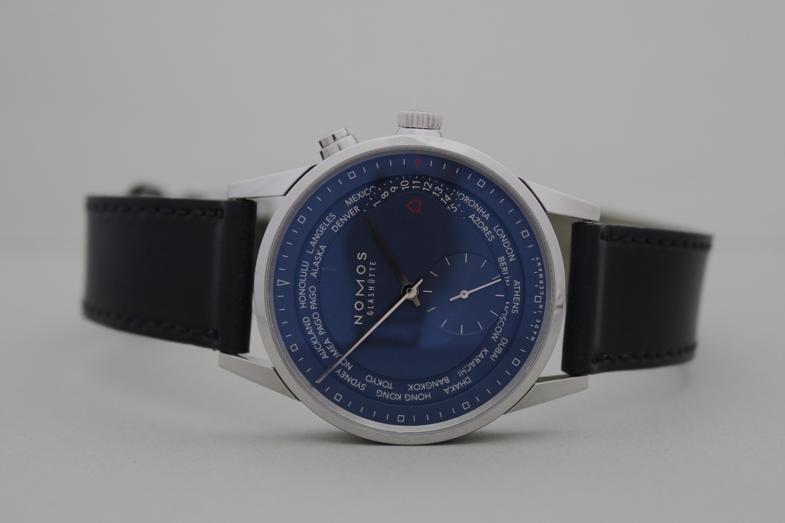 NOMOS Zürich Weltzeit Worldtimer 807 Steel 2019 Full Set B&P 6-Month Warranty
