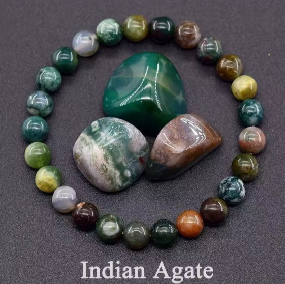 Stylish Natural Stone Bracelet – Indian Agate Women Jewelry Fashion