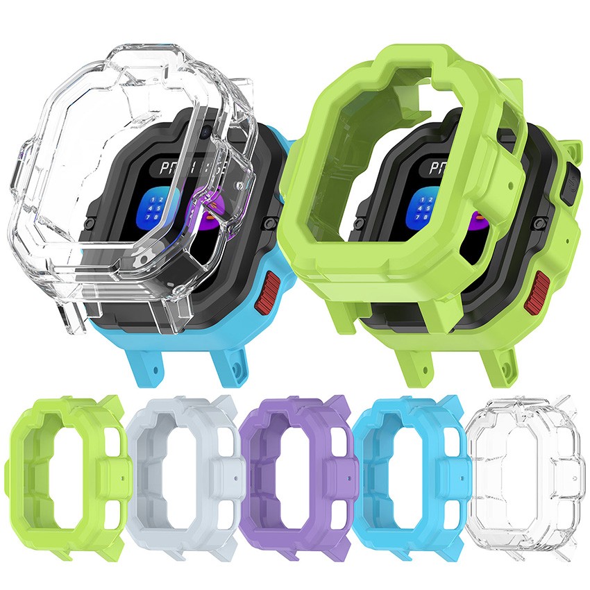 Half-wrap Watch TPU Skeleton Protective Case Bumper For TickTalk 5 Kids Watch