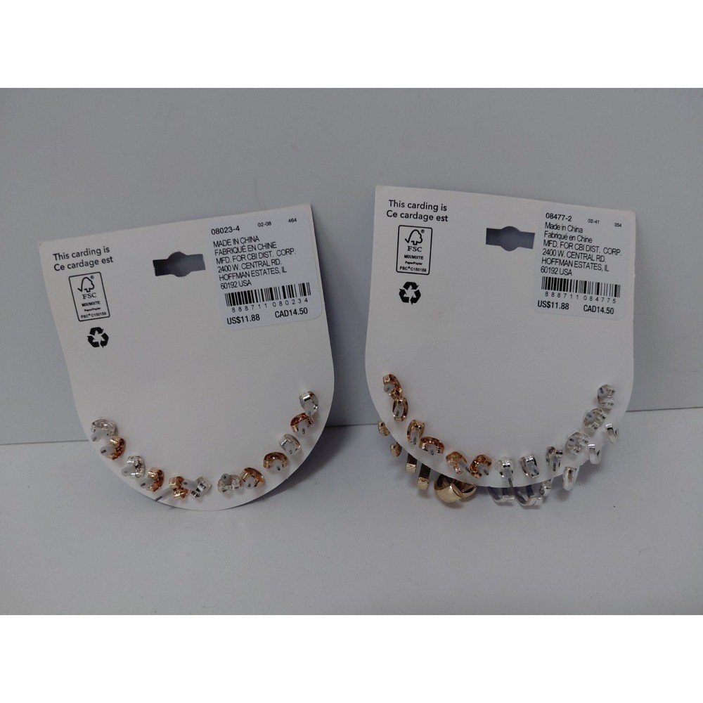 LOT of 2 Claire’s Earrings Packs Stackables Superposables 10 Pairs NEW