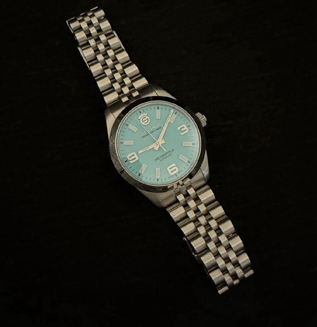 Steinhart Ocean 39 Metropole Baby Blue Automatic Diver Watch Full Box And Papers