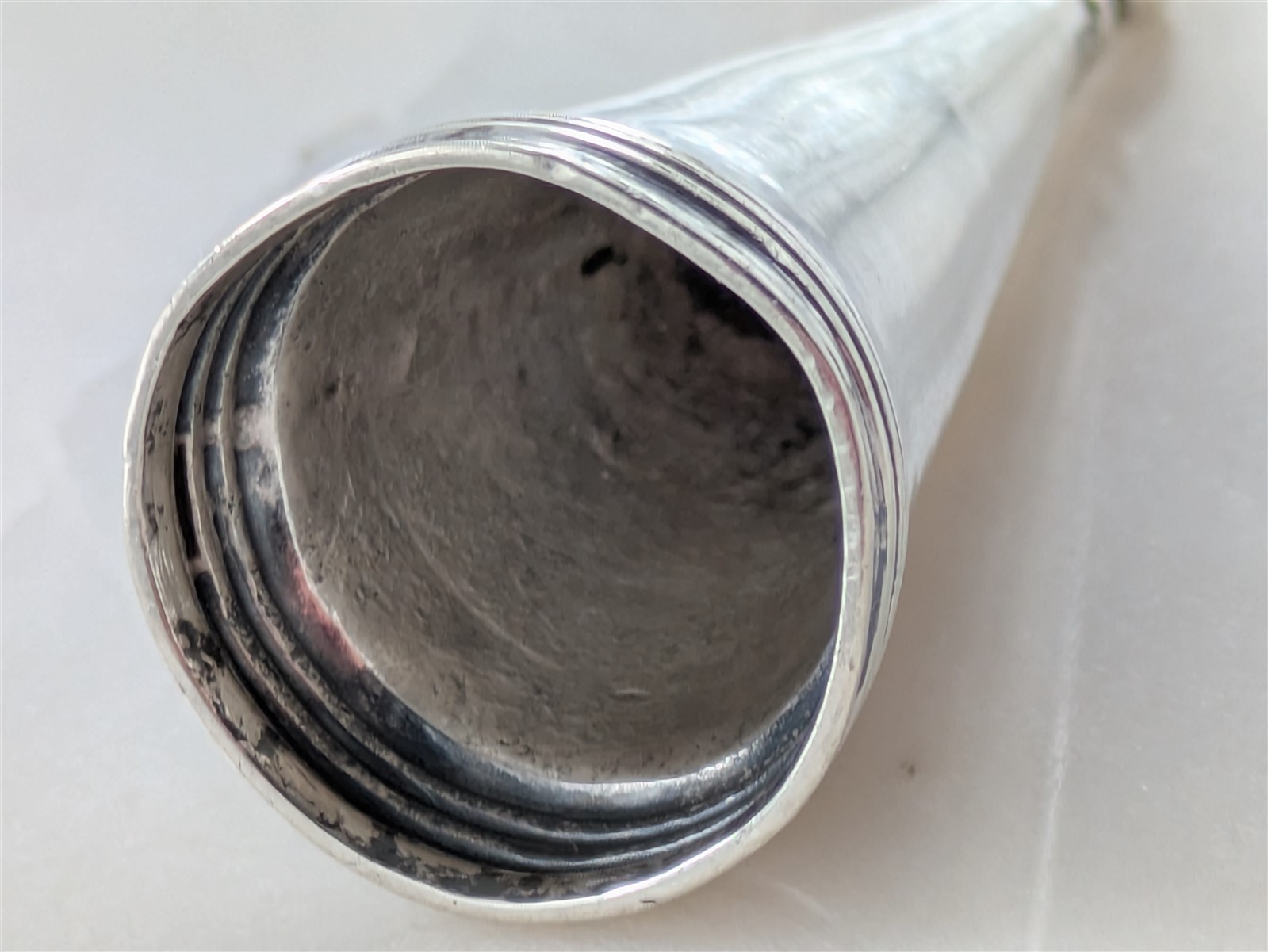 Vintage Solid Sterling Silver Cheer Cone Cheerleader Megaphone Pendant 8.8 Grams