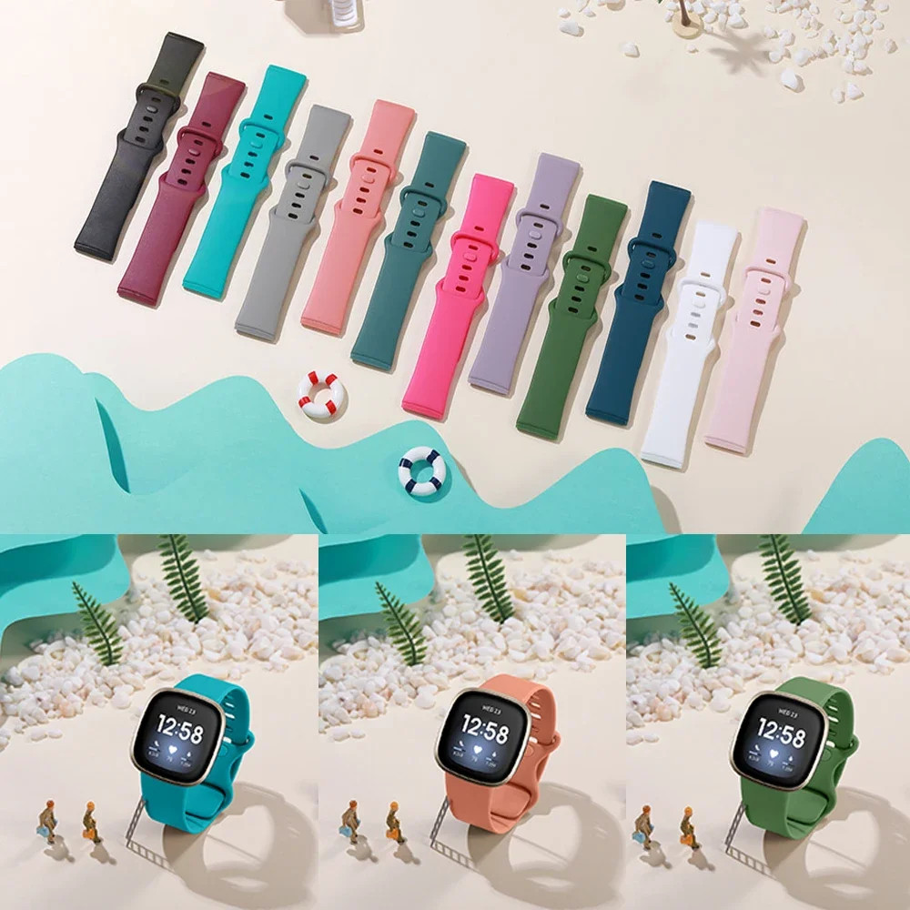 Soft TPU Strap for Fitbit Versa 3 4 Sense2 Silicone Band Watchband Bracelet Band