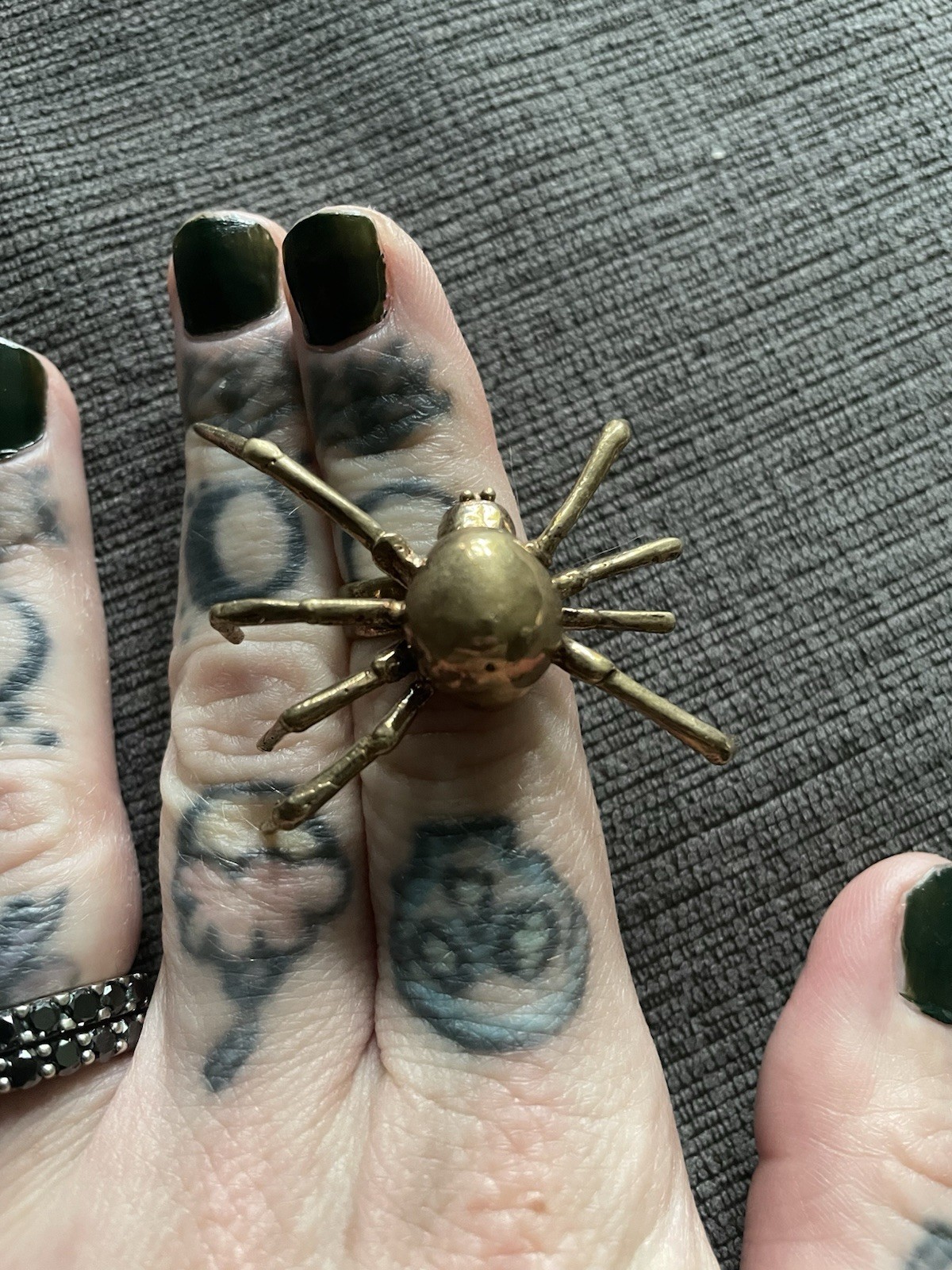 Solid Brass Spider Ring