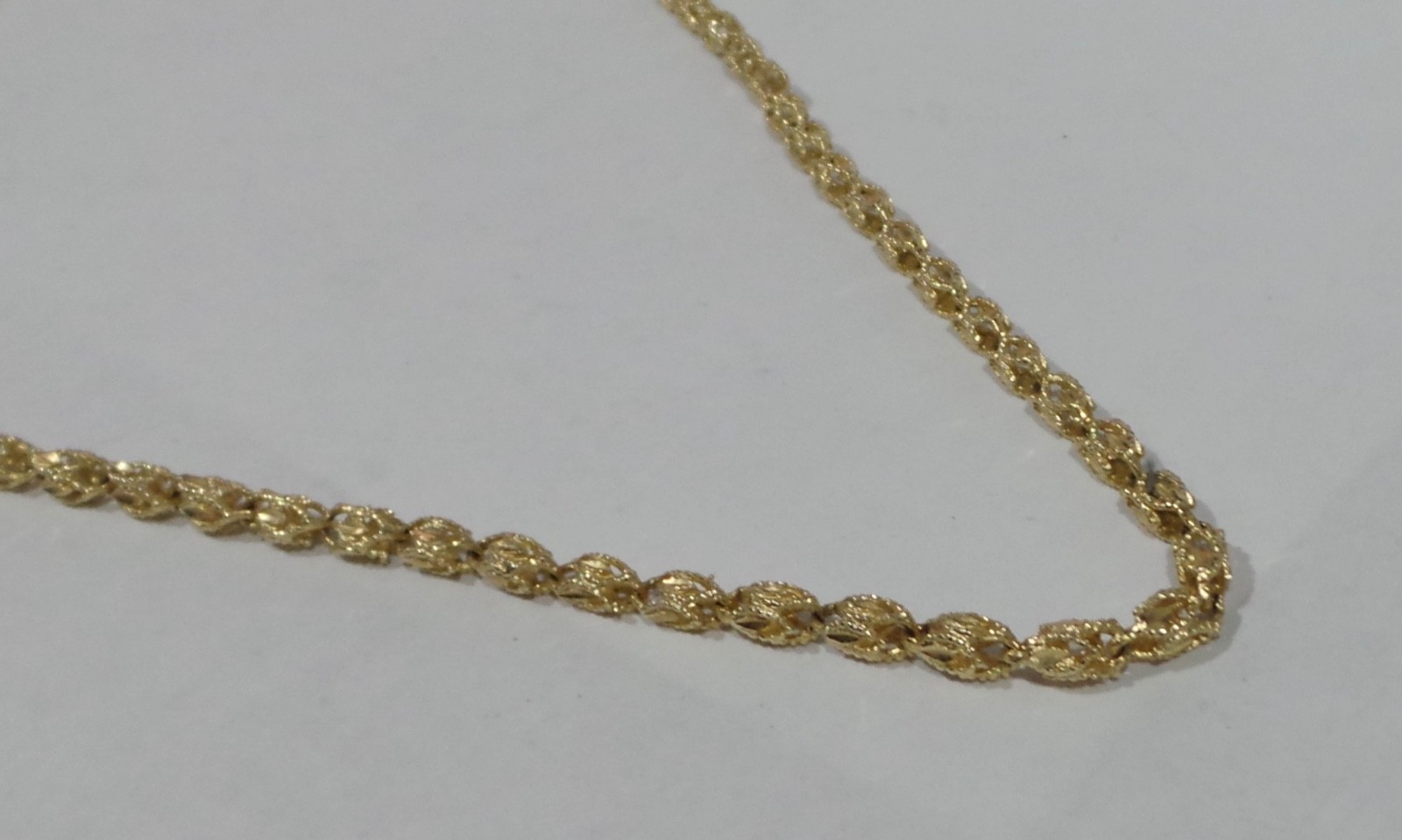 Solid 14k 585 Yellow Gold 20″ Turkish Link Chain Necklace 17.2g 3.8mm