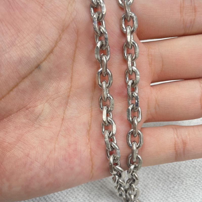 New Pure Titanium Necklace A Beautiful Ice Crystal Necklace 7mm Anti-allergy