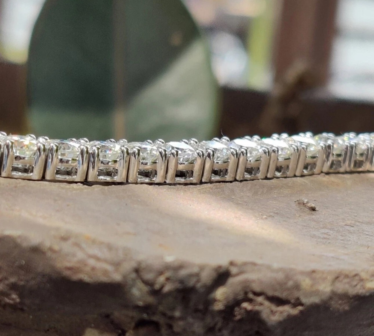 7″ Inches Long Tennis Wedding Bracelet 6 CT Round Cut Solid 14K White Gold VVS1