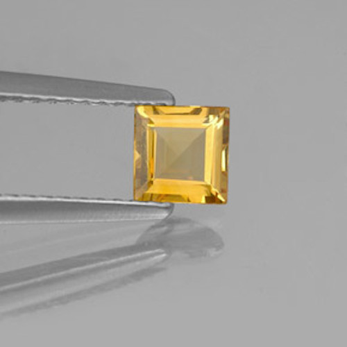 Masterpiece Collection: Square Genuine (Natural) Golden Citrine (3x3mm-5x5mm)