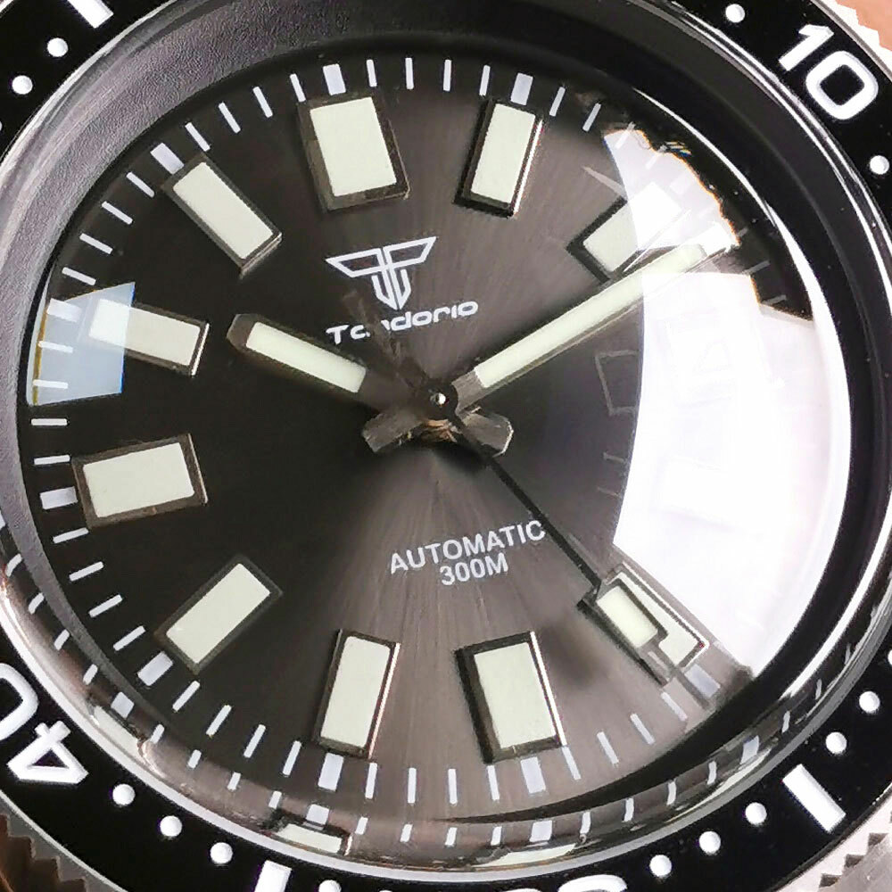 41mm NH35A PT5000 AR Domed Sapphire Crystal 300m Diving Men’s Watch Rubber Strap