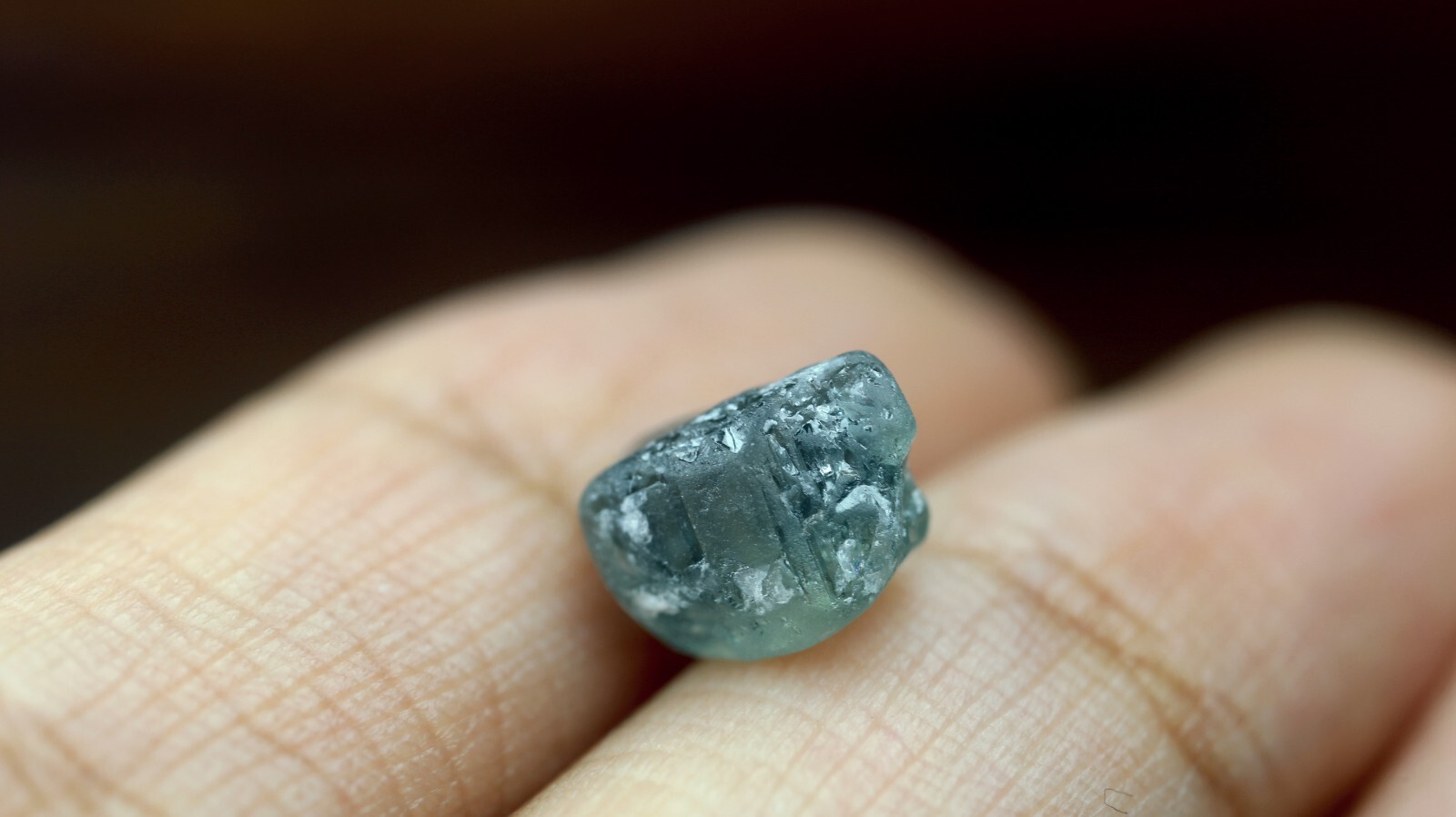 Impressive Certified 3.93ct Natural Teal Sapphire Australian Rough 9.2×6.9mm