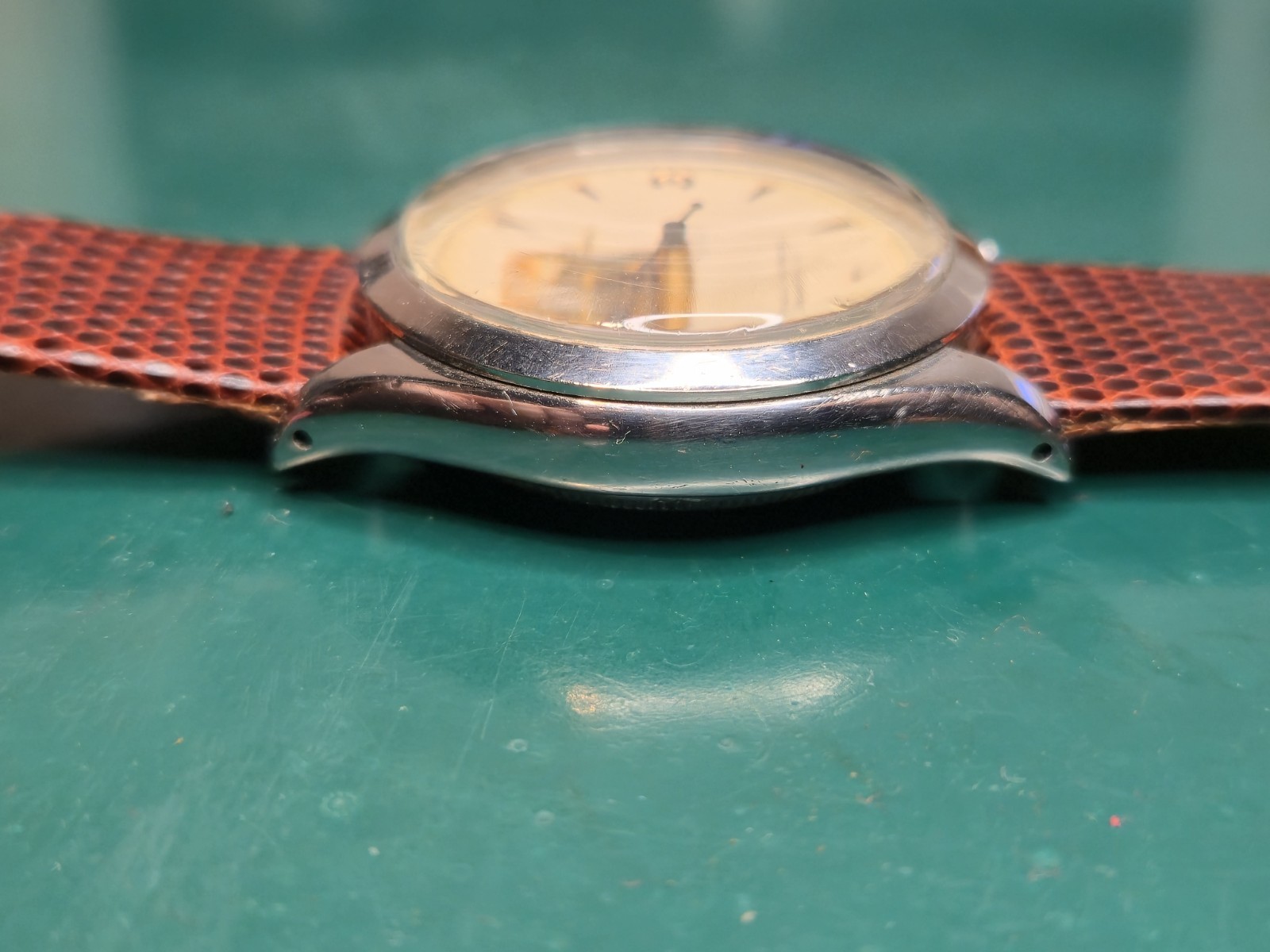 Rolex Big Bubbleback Oyster Perpetual Ref. 6284 Wristwatch 1950s Vintage 34mm
