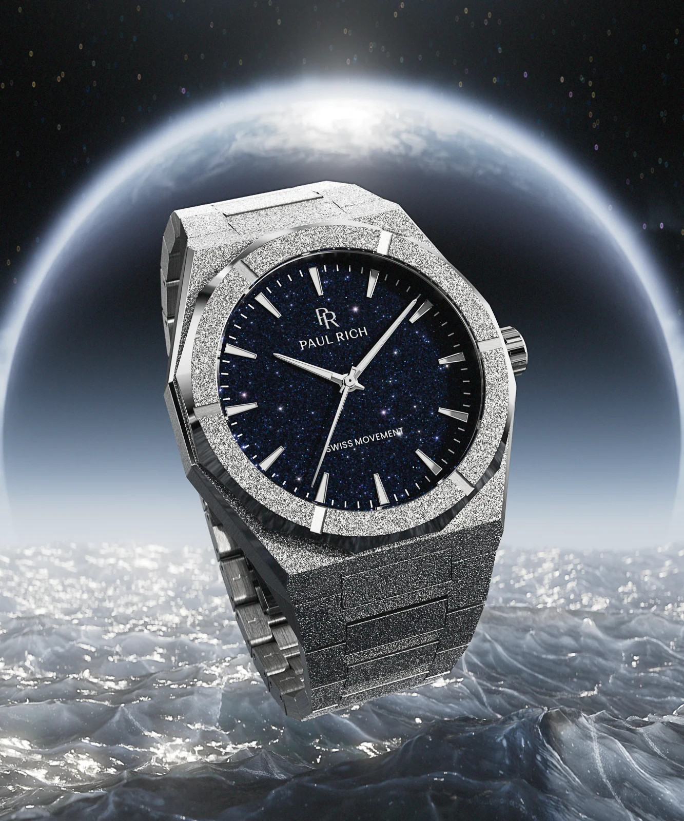 Paul Rich Frosted Star Dust II Silver Blue Face | Brand New 43mm –