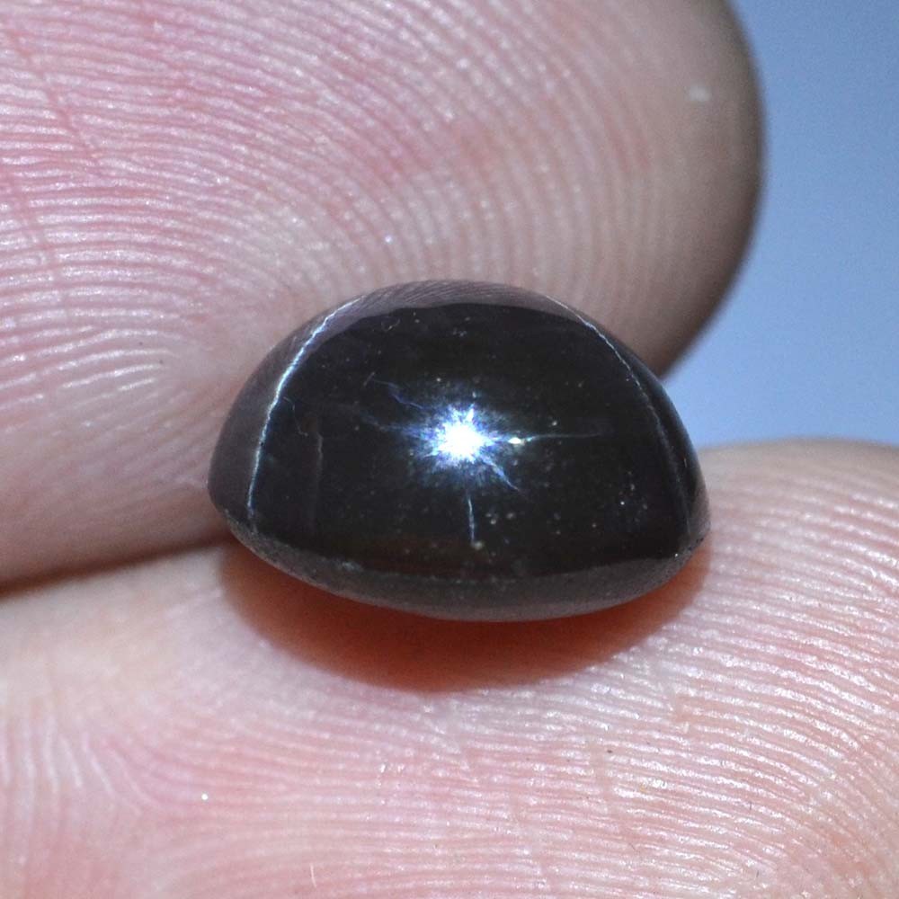 6.40 Ct 10.7×8.6 MM Green Purple Star Sapphire 6 Rays Lab Corundum VDO GCS10373