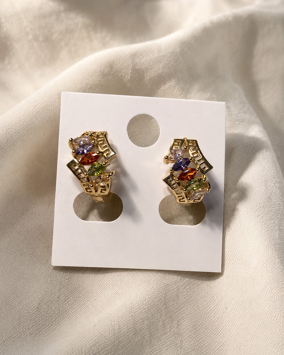 18K Gold-Plated Laminated Earrings ✨