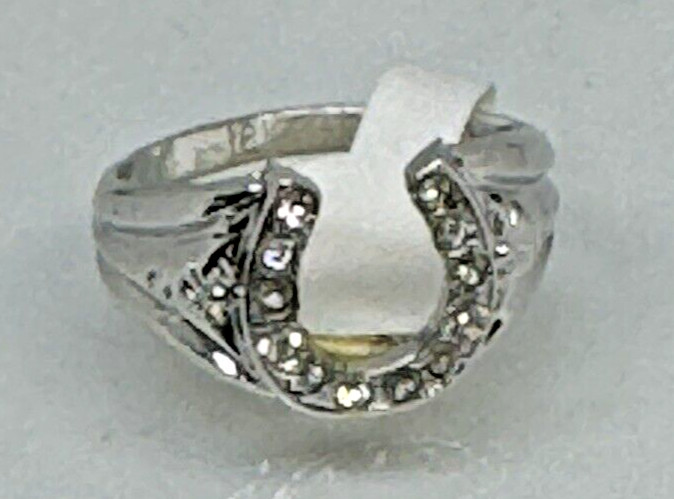 Vint Uncas Horseshoe Ring 18k Heavy Gold Electroplate NOS NWT Sz6 Unisex/Child’s