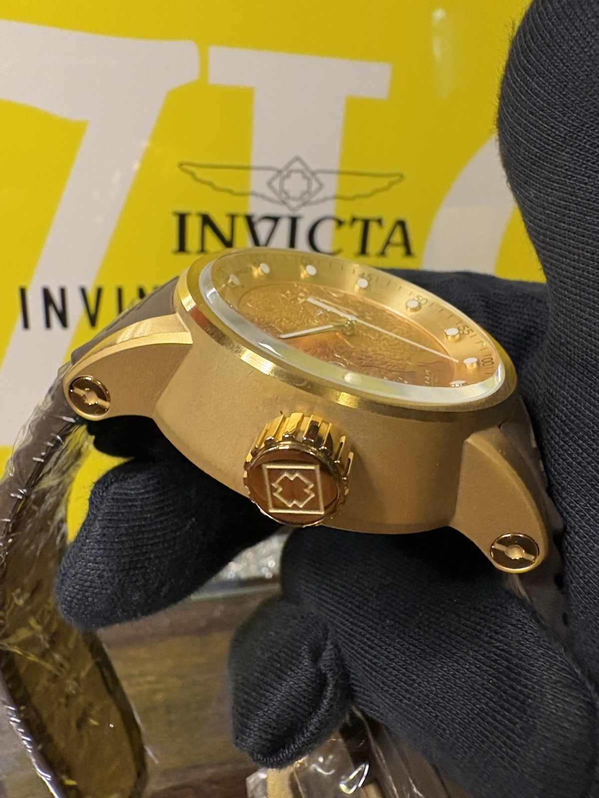🐉Invicta S1 Rally Yakuza Automatic Men’s Watch – 48mm, Brown, Beige (12790)
