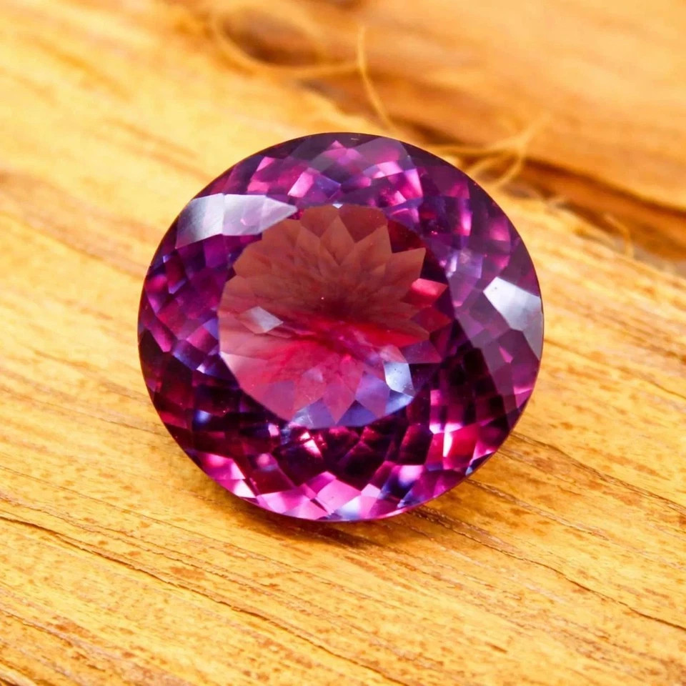 Certified 16 Ct Color Changing Natural Alexandrite Round Cut Loose BJR Gemstone