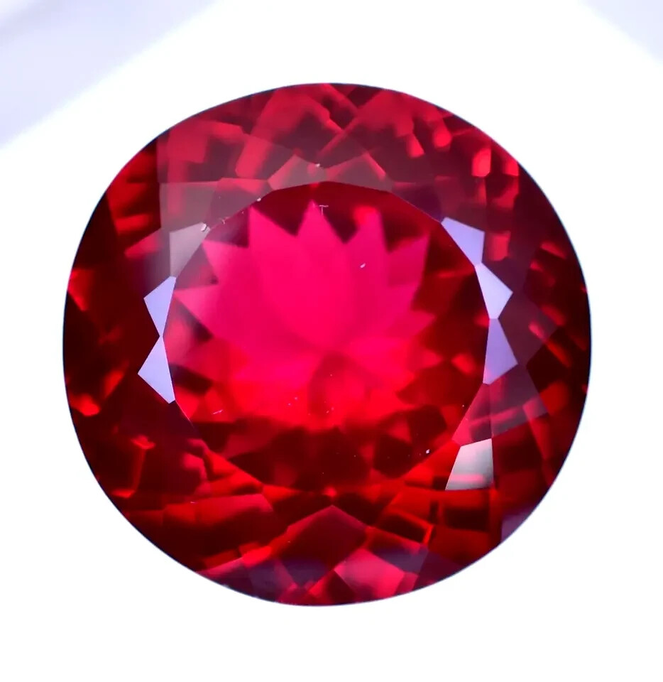 Natural 45.10 Ct Ruby Red Round Shape Certified Loose Gemstone With Free Gift