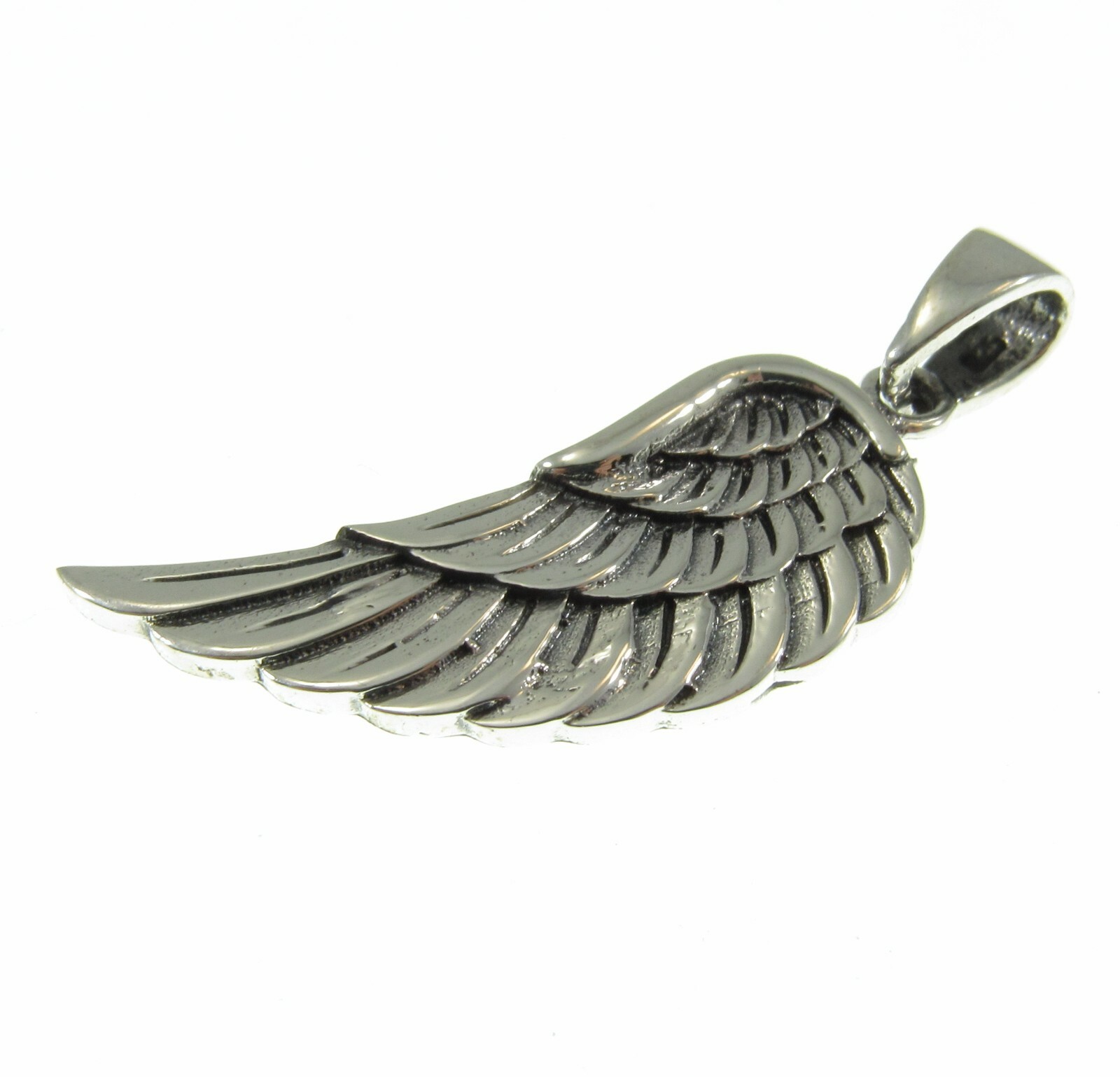 Handcrafted Solid 925 Sterling Silver ANGEL WING Pendant Hope & Protection Charm