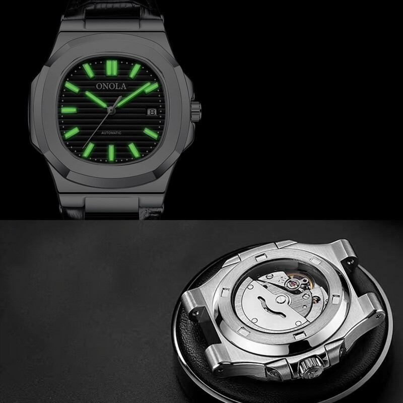 ONOLA Casual Business Calendar Waterproof Luminous Automatic Mechanical Watch