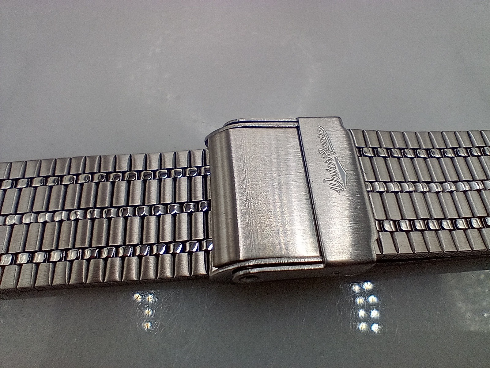 New Watchgecko 22mm Retro Mesh Stainless Watch Strap Bracelet Brushed 6B126