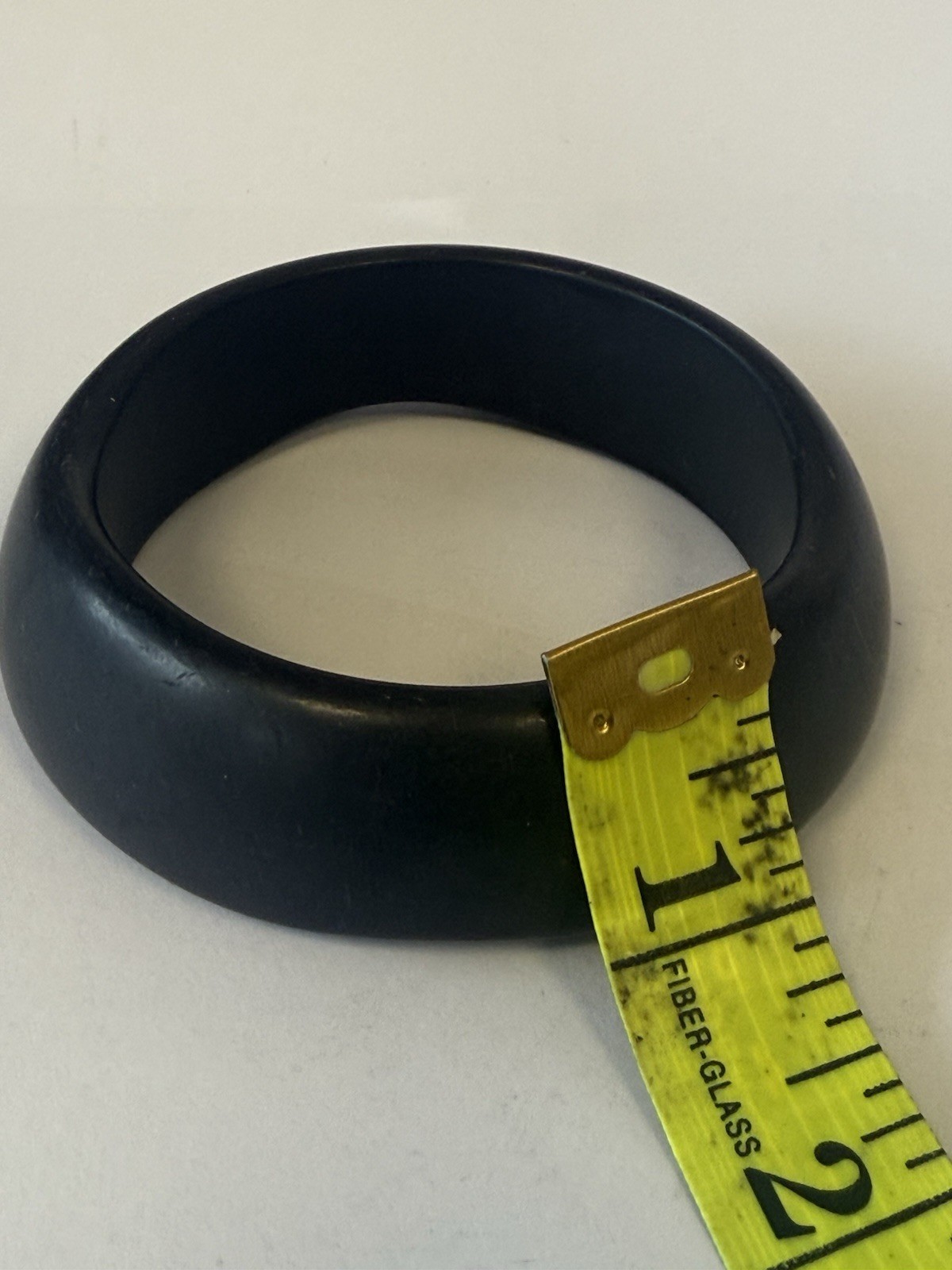 Beautiful Set Of 2 Retro Plexi Bangle/Bracelet Light Olive And Black Off Shape
