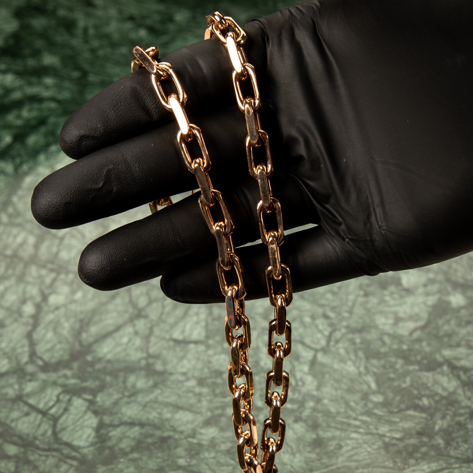 Solid Rose Gold Plated Heavy 316 Stainless Steel 8MM Hermes Link Chain