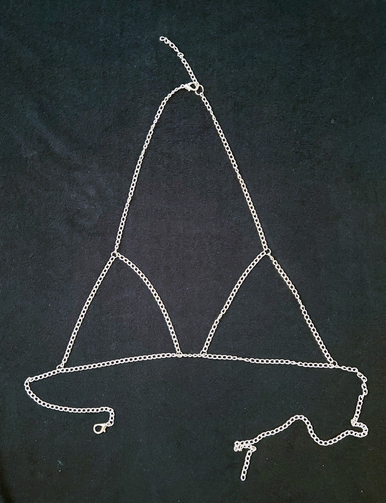 Open Cup Chain Bra, Open Bra, Open Lingerie, Non Piercing Nipple Jewelry