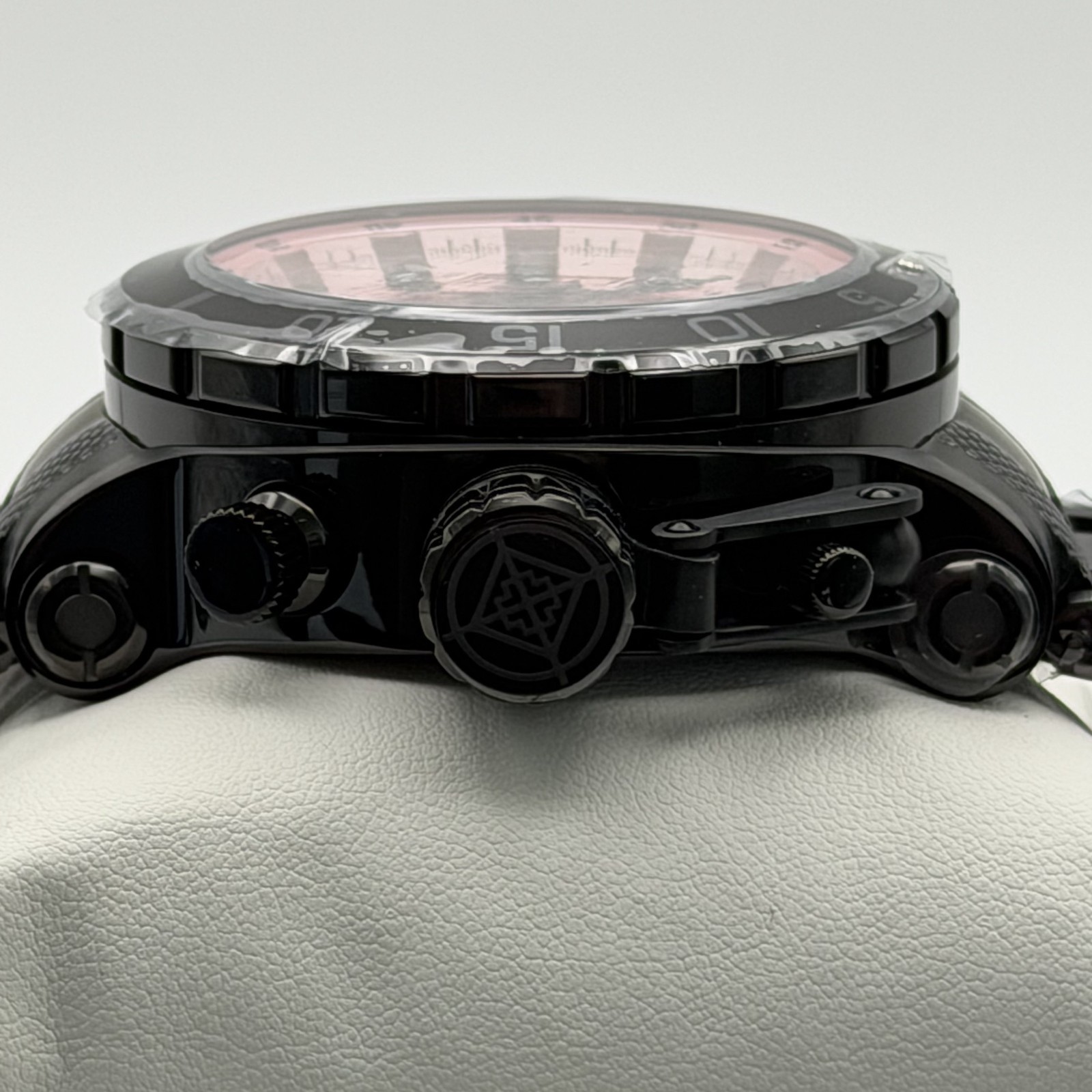 Invicta 49228 Coalition Forces Night Hawk Men Watch 52mm Chrono Pink Dial SS New