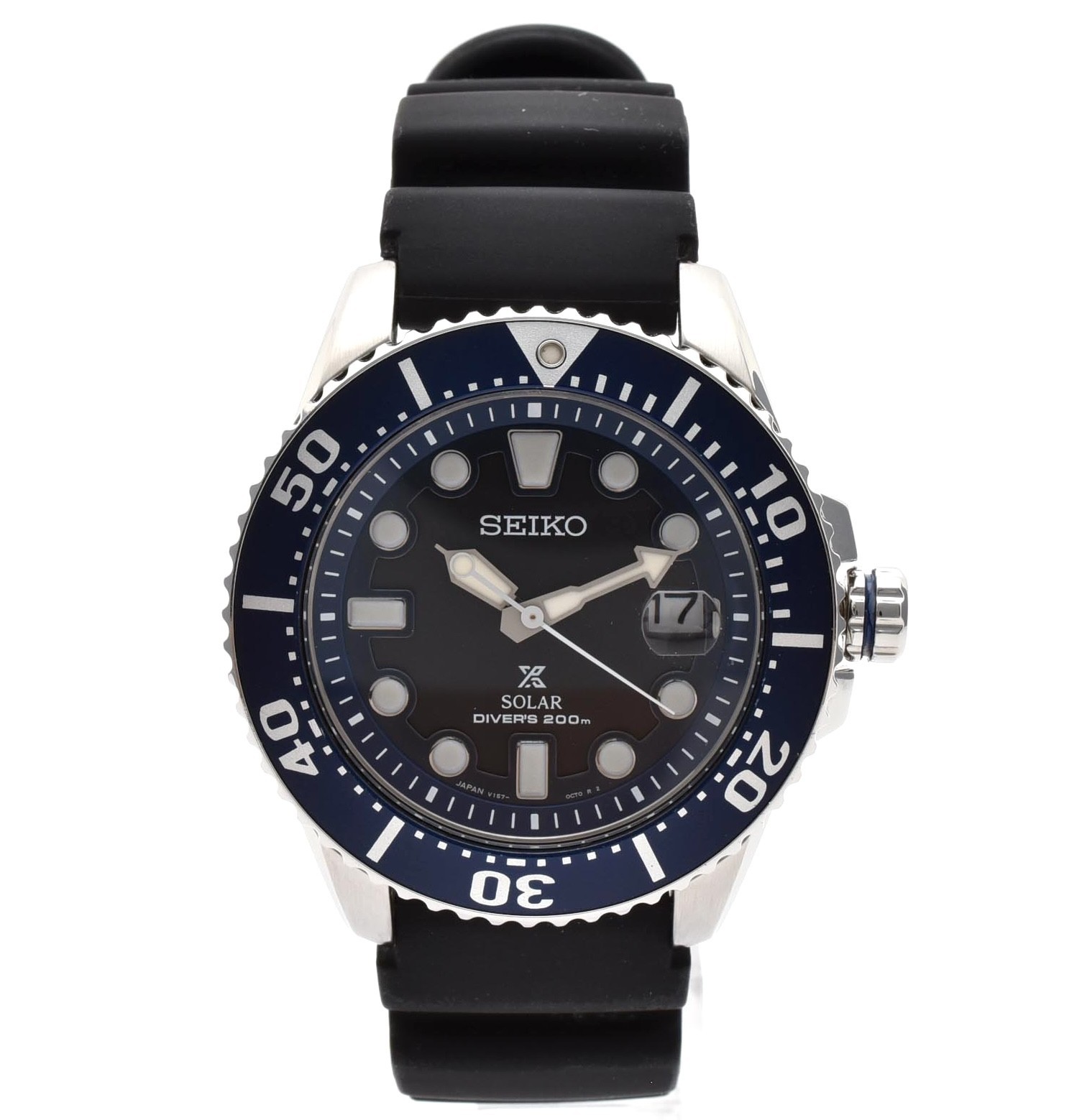SEIKO Prospex V157-0BT0 SBDJ017 Divers Solar Quartz Black Men’s Watch JAPAN