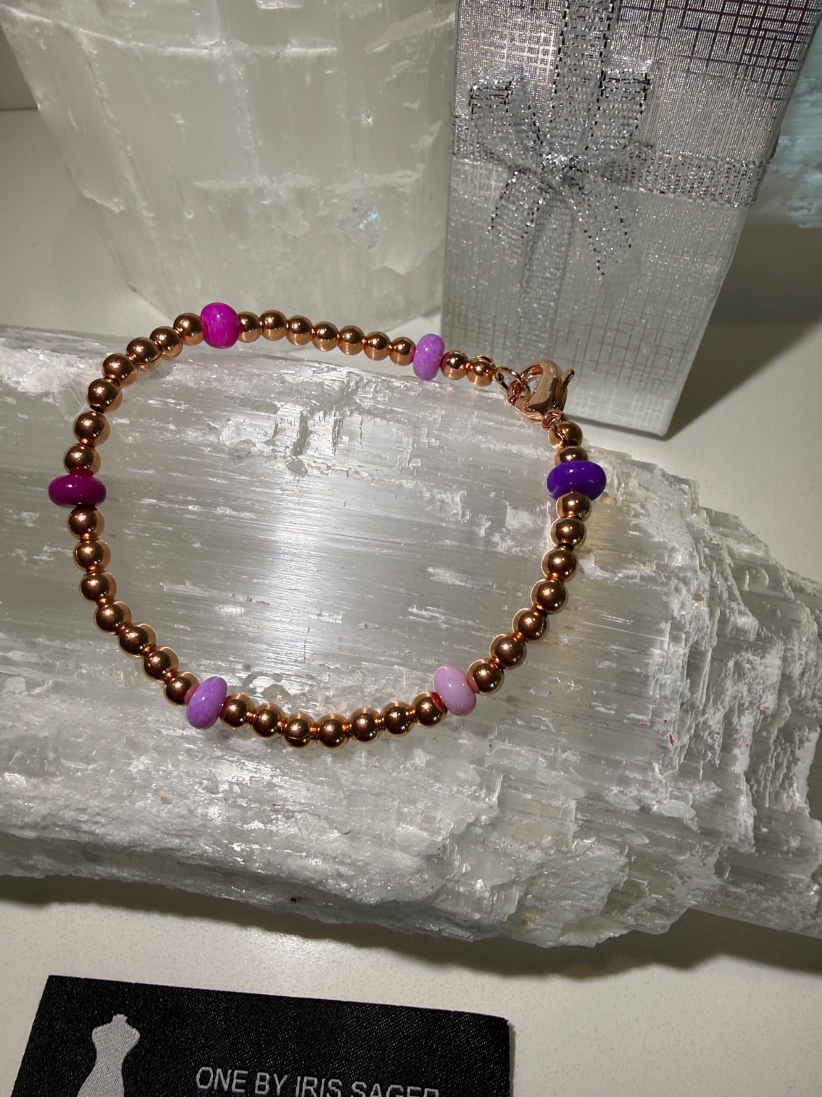 Pure Copper 4-6 mm Bead opal Bracelet Energy Healing Grounding Stone Jewelry