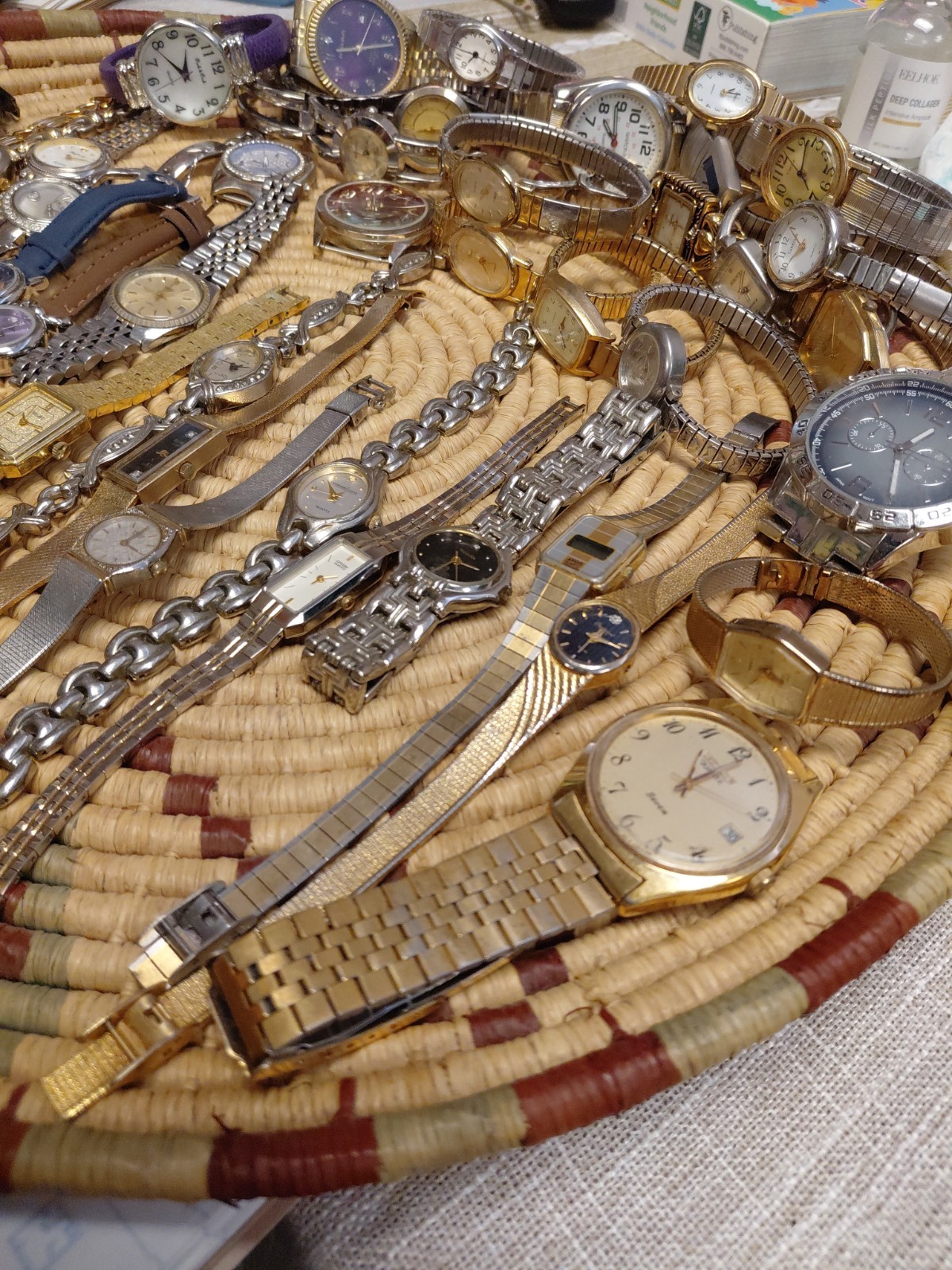 Watch Time Piece Wristwatch Lot Variety Citizen,timex,consort,seiko,armitron Etc