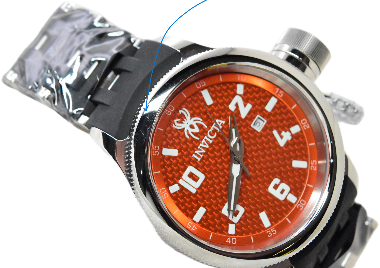 Invicta Russian Diver Sea Spider Men’s 52mm Orange Dial Swiss Quartz Watch 36978