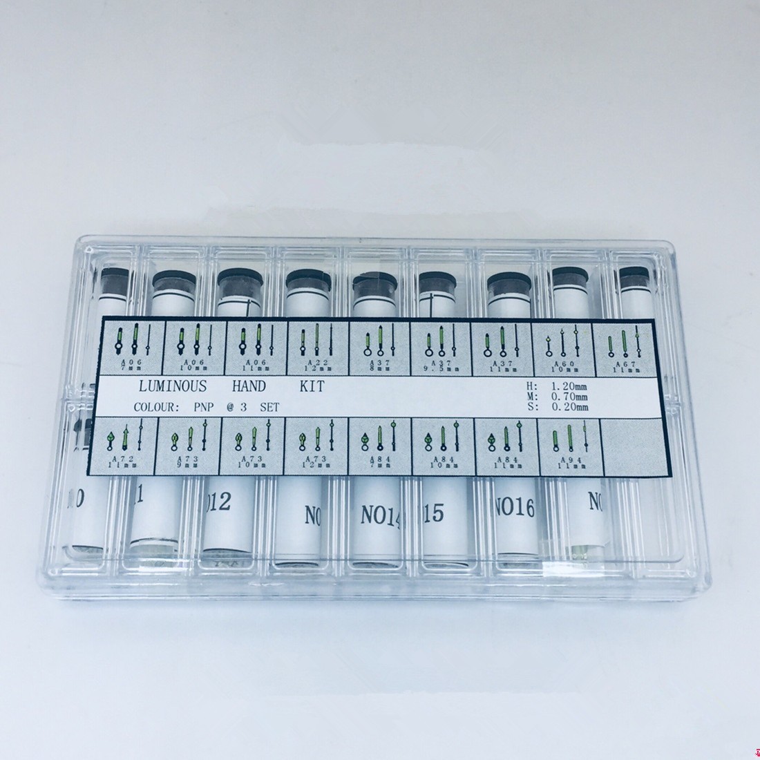 Luminous Watch Hands Pins 1.2/0.7/0.2mm Hole Assortment for Watchmaker Repairing