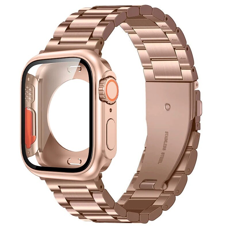 Stainless Steel Band +Case For Apple Watch iWatch 9 8 7 6 5 4 SE 41/40/44/45mm