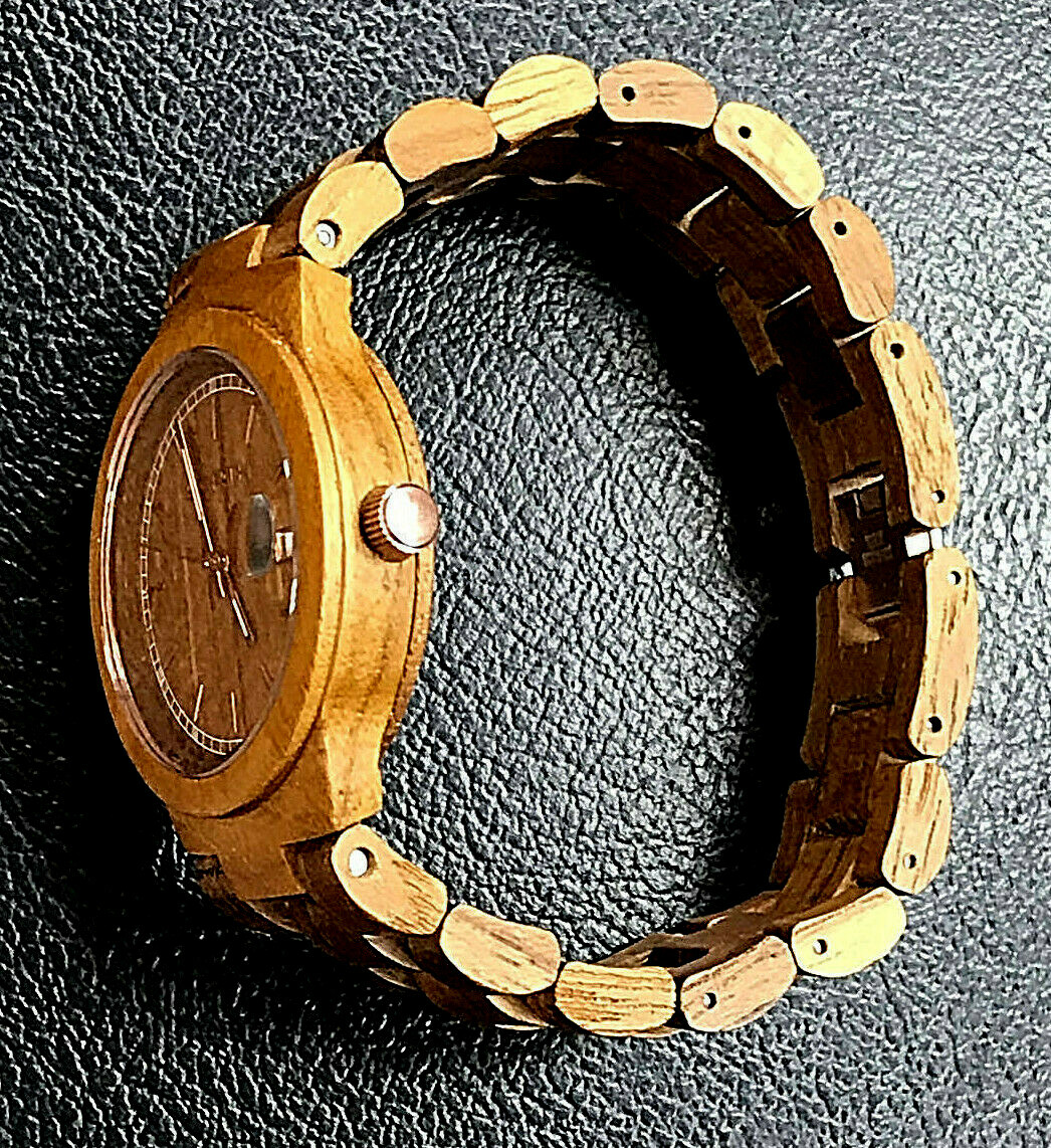 Earth Wood Biscayne ETHEW4205 Brown Unisex Thin Wooden Quartz Watch