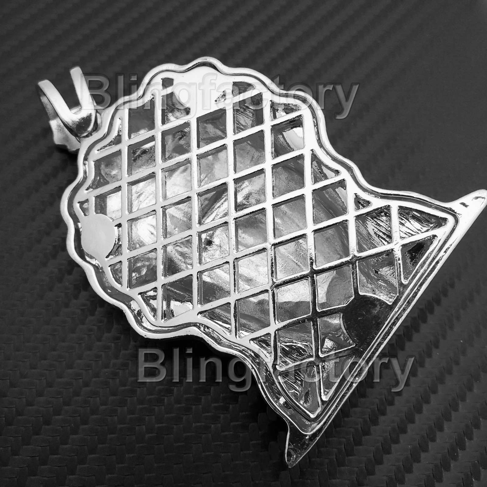 HIP HOP ICED LAB DIAMOND WHITE GOLD PLATED RED MASKED GOON BLING PENDANT