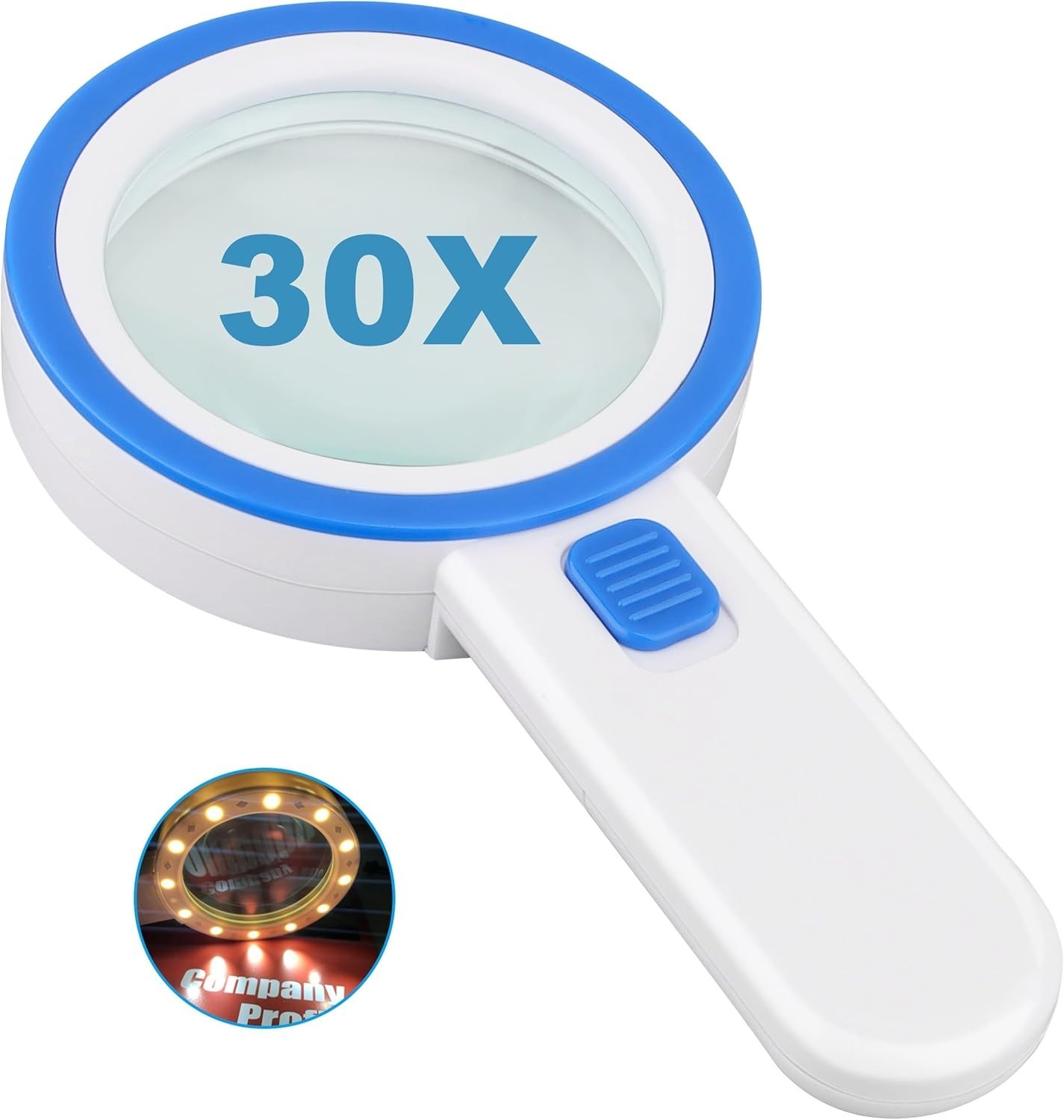 Portable 3X LED Magnifying Glass with Ergonomic Design – Great for Close Work