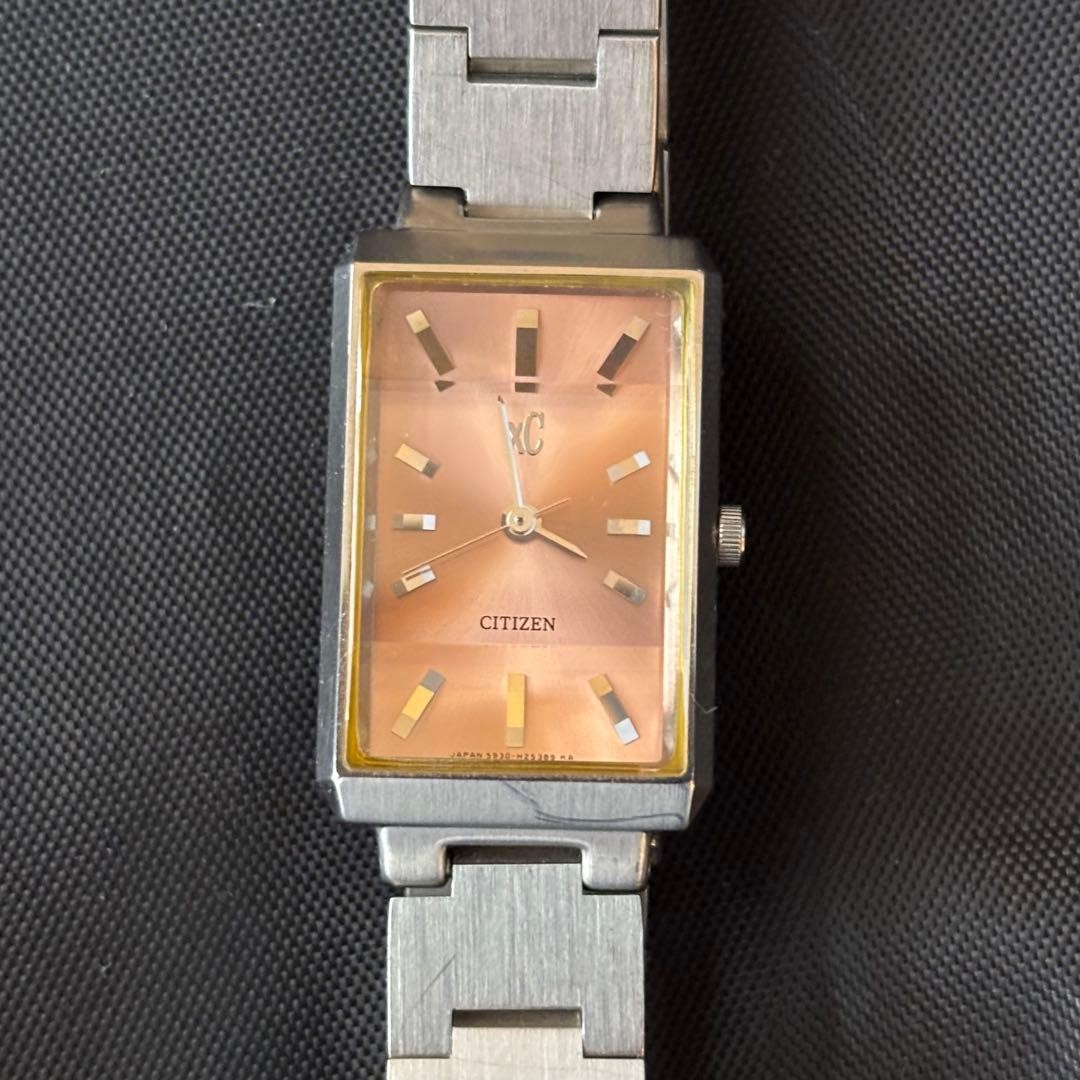 CITIZEN XC Women’s Square Watch, Pink Beige