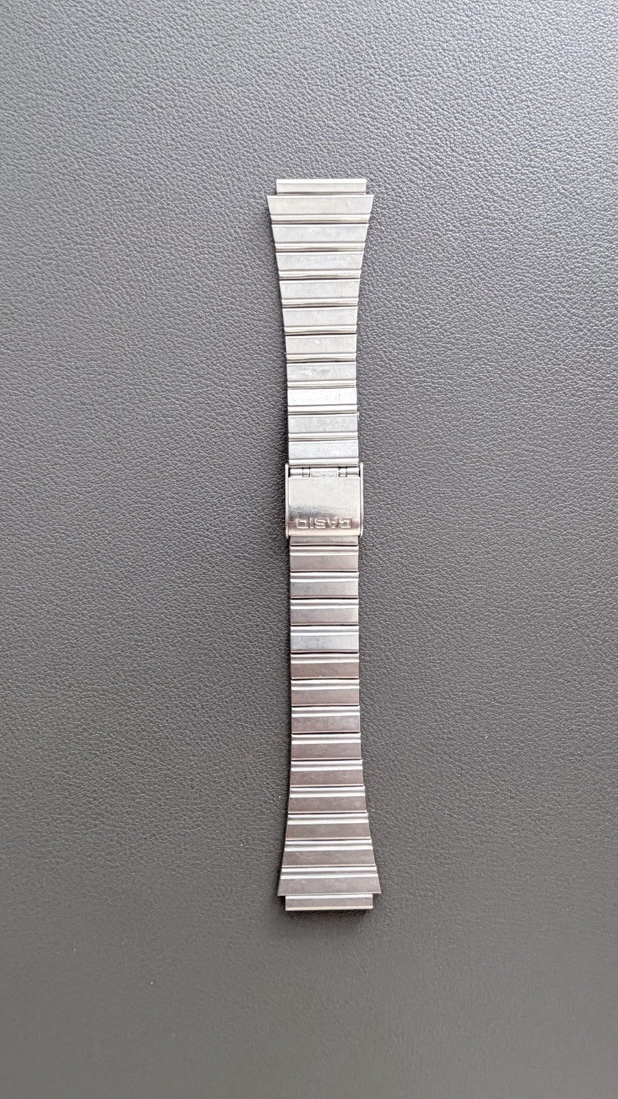 Vintage Casio S-598L 19mm Expansion Bracelet Signed Clasp