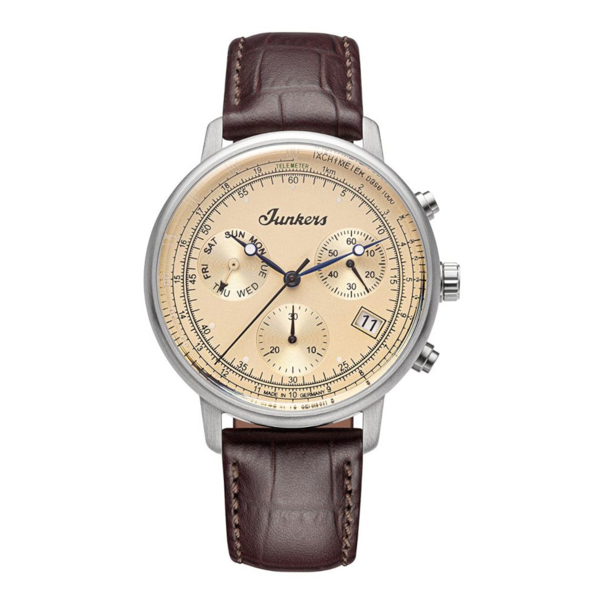 Junkers Men’s Watch Graf zu Castell 9.69.01.05 Sapphire Glass, Leather Strap