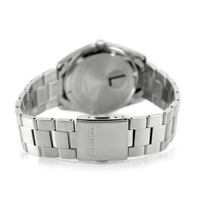 SEIKO SELECTION S SBTH009 Stainless Steel Day Date Quartz Watch Blue Dial 37.4mm