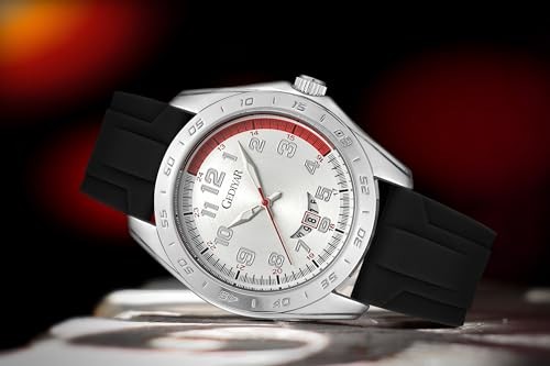 Stylish Wrist Watches for Mens,Arabic Numbers Casual Business G717 silver black
