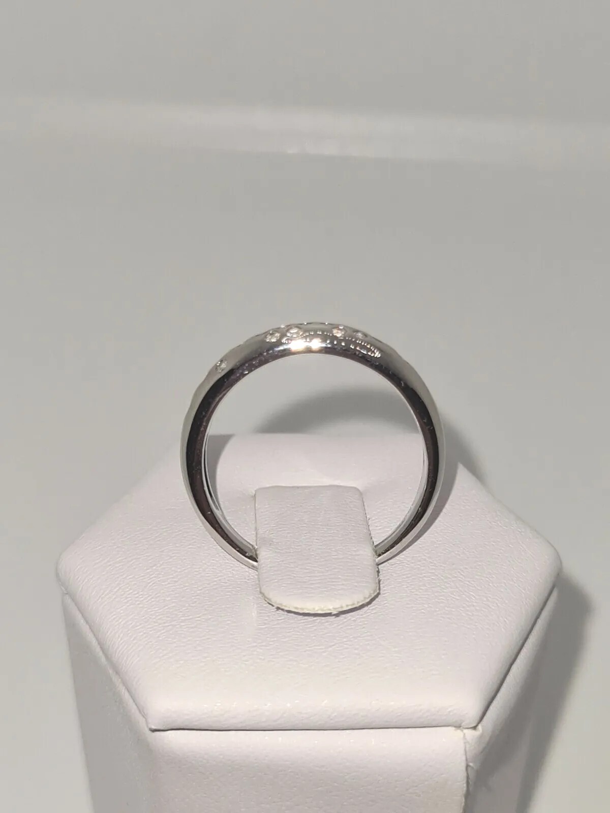 925 STERLING SILVER,LAB CREATED BLUE WHITE SAPPHIRE WEDDING ETERNITY BAND…