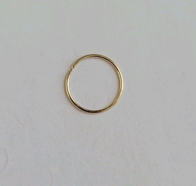 24g nose ring 14t yellow gold dainty tiny hoop earring 5 6 7 8 9 10 mm piercing